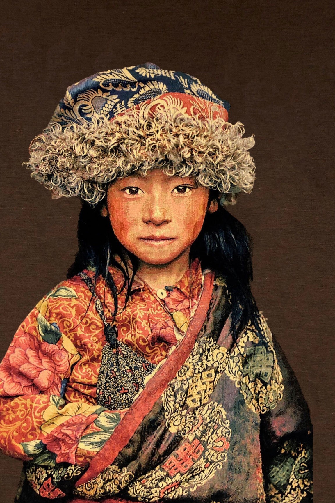 Gobelinbild Tibetan Child